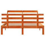 Bed Frame with Headboard without Mattress Wax Brown 120x190 cm Small Double 3306865