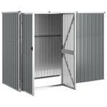 Garden Tool Shed Grey 225x89x161 cm Galvanised Steel 316214