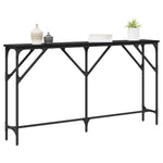 ZNTS Console Table Black Oak 140x23x75 cm Engineered Wood 871335