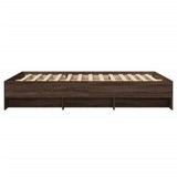 Bed Frame Brown Oak Engineered Wood Double Bed Frame 3295666