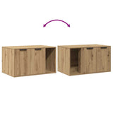 Cat Litter Box Enclosure Artisian Oak 80x50x45 cm Engineered Wood 857741