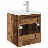 Sink Cabinet with Built-in Basin and Faucet Old Wood 3328905