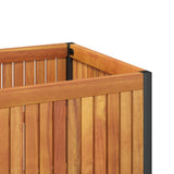 Garden Planter 45x45x44 cm Solid Wood Acacia and Steel 367610