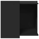 Cat Litter Box Enclosure Black 53x53x51 cm Engineered Wood 857752