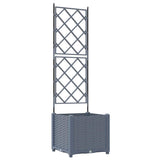 Garden Planter LiGht Grey 40 x 40 x 143 cm PP 42002882