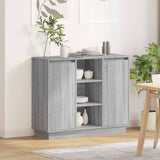LED Sideboard Grey Sonoma 90 x 32 x 75 cm Engineered Wood 869687