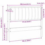 Upholstered Headboard Brown 100 cm Solid Pine Wood 879082