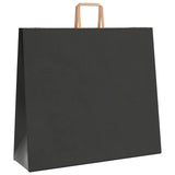 Paper Bags 250 pcs with Handles Black 54x15x49 cm 4101878