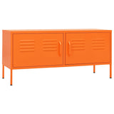 336228 TV Cabinet Orange 105x35x50 cm Steel