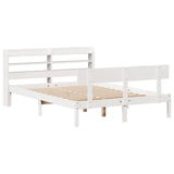 Bed Frame without Mattress White 120x190 cm Small Double Solid Wood Pine 3306608