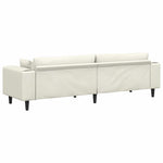 Velvet Sofa with Cushion Cream 208 cm Velvet 3335160