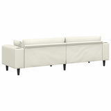 Velvet Sofa with Cushion Cream 208 cm Velvet 3335160