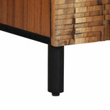 Sideboard with Door Natural 60 x 33.5 x 75 cm Solid Acacia Wood 4017781