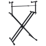 Double Braced Keyboard Stand X-Frame Black 70094