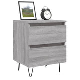 Bedside Cabinets 2 pcs Grey Sonoma 40x35x50 cm Engineered Wood 826889