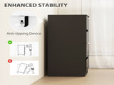 Chest of Four High Gloss Front Drawers - Black T3398P548076