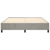 Box Spring Bed Frame Light Grey King Velvet 3121156