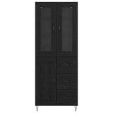Highboard Black Oak 69.5 x 34 x 90 cm Engineered Wood 3402712