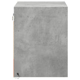 Wall-mounted Bedside Cabinets with LED Lights 2 pcs Concrete Oak 852082