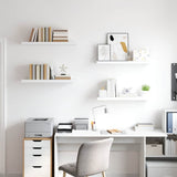 Floating Wall Shelves 4 pcs White 80x23.5x3.8 cm MDF 323816