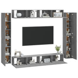 8 Piece TV Cabinet Set Grey Sonoma Engineered Wood 3114300