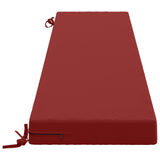 2-Piece Bench Cushions SOEST 2 pcs 100% Polyester Wine Red 950123