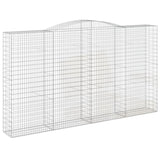 Arched Gabion Baskets 7 pcs 400x50x220/240 cm Galvanised Iron 3147079
