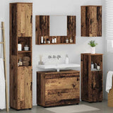 Bathroom Furniture Set 5 pcs Old Wood Engineered Wood and Metal 3393071