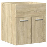 ZNTS 3 Piece Bathroom Furniture Set Sonoma Oak Engineered Wood 3324986