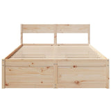 Bed Frame without Mattress 120x200 cm Solid Wood Pine 3282351