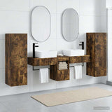 Bathroom Furniture Set 5 pcs Smoked Oak 33 x 34.5 x 100 cm 3405978