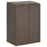Trash Bin with 2 Doors Brown 65x45x88 cm PP 151225
