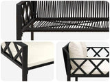 Outdoor Benches 2 -Seater 116 x 56 x 75 cm Poly Rattan 42025352