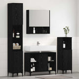 Bathroom Furniture Set 3 pcs Black oak Engineered wood 3416170