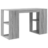 Desk with Shelf Grey Sonoma 130 x 50.5 x 75 cm Engineered Wood 869503