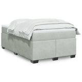 Box Spring Bed with Mattress Light Grey 120x200 cm Velvet 3285275