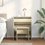 Dressing Table and Stool Sonoma Oak 60x40x113.5 cm 848215