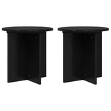 Plant Stand 2 pcs Black 40 x 40 x 40 cm Engineered Wood 899727