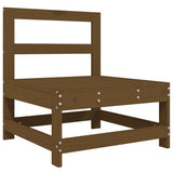 Garden Middle Sofas 2 pcs Honey Brown Solid Wood Pine 825516