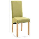 Dining Chairs 4 pcs Green Fabric 249278