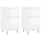 Sideboards 2 pcs High Gloss White 40x35x70 cm Engineered Wood 831153