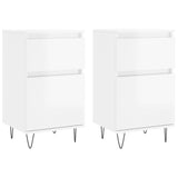 Sideboards 2 pcs High Gloss White 40x35x70 cm Engineered Wood 831153