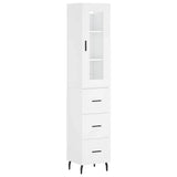 Highboard White 34,5x34x180 cm Engineered Wood 3199249