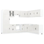 ZNTS 14 Piece Kitchen Cabinet Set Kalmar Gloss White Engineered Wood 3314973