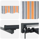 Retractable Awning Manual Multicolour Stripe 300x250 cm Fabric 3330013