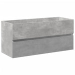 ZNTS 2 Piece Bathroom Furniture Set Concrete Grey Engineered Wood 3324911