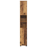 Bathroom Cabinet with Storage Old Wood 30 x 35 x 192 cm 883342