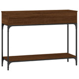 Console Table Brown Oak 100x30.5x75 cm Engineered Wood 833392