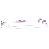 Wall Shelf 50x40x2.5 cm Rectangular Solid Wood Acacia Live Edge 370247