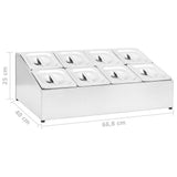 Gastronorm Container Holder with 8 GN 1/6 Pan Stainless Steel 51225